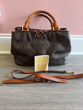 Michael Kors Florence Medium Convertible Satchel in Brown